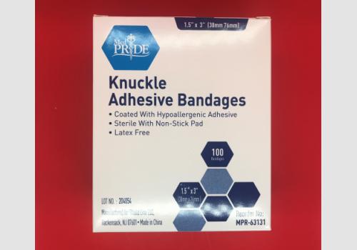 100 Fabric Knuckle Bandages, Large (Non-Latex)